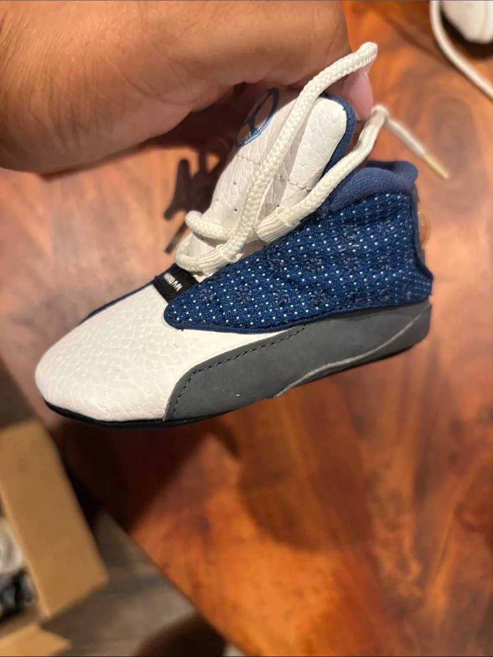 Jordan Infant Sneakers in White and Navy